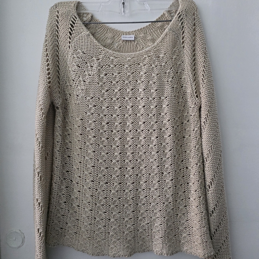 Elegant Beige Knit Sweater for Women